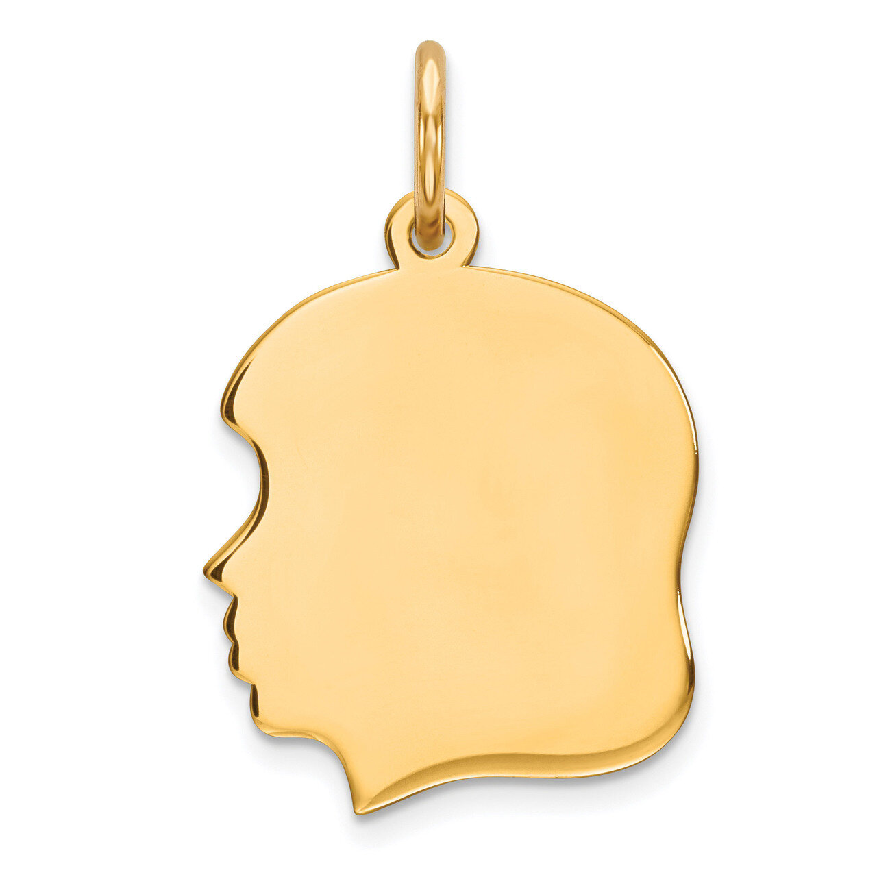 Engravable Girl Polished Disc Charm Sterling Silver Gold-plated QM355G/27, MPN: QM355G/27, 88395760…
