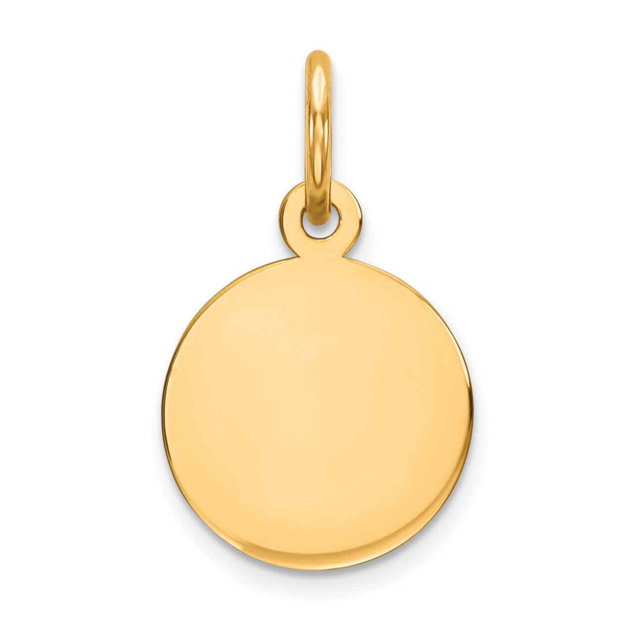 Engravable Round Polished Disc Charm Sterling Silver Gold-plated QM370G/27, MPN: QM370G/27, 8867741…