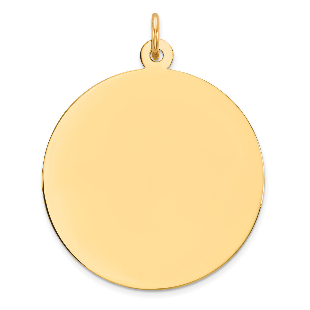 Engravable Round Polished Disc Charm Sterling Silver Gold-plated QM374G/27, MPN: QM374G/27, 8839579…