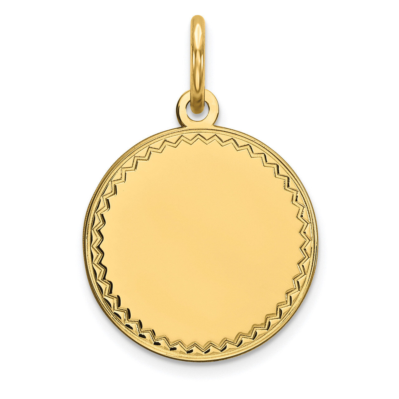 Engravable Round Polished Disc Charm Sterling Silver Gold-plated QM378G/27, MPN: QM378G/27, 8839577…