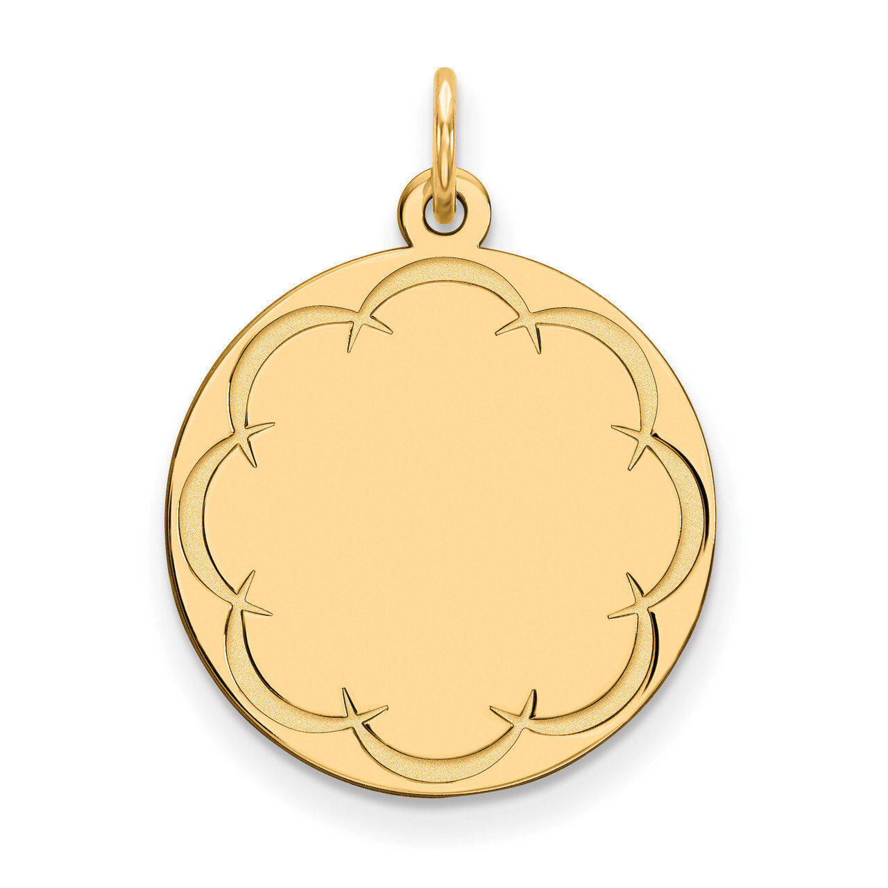 Engravable Round Polished Disc Charm Sterling Silver Gold-plated QM383G/27, MPN: QM383G/27, 8839578…