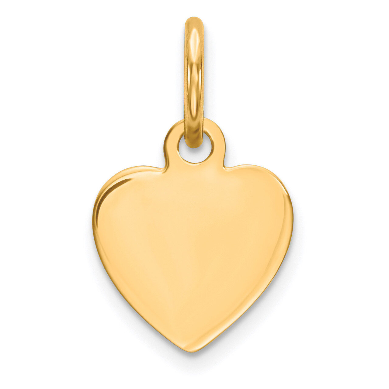 Engravable Heart Polished Disc Charm Sterling Silver Gold-plated QM388G/18, MPN: QM388G/18, 8839577…