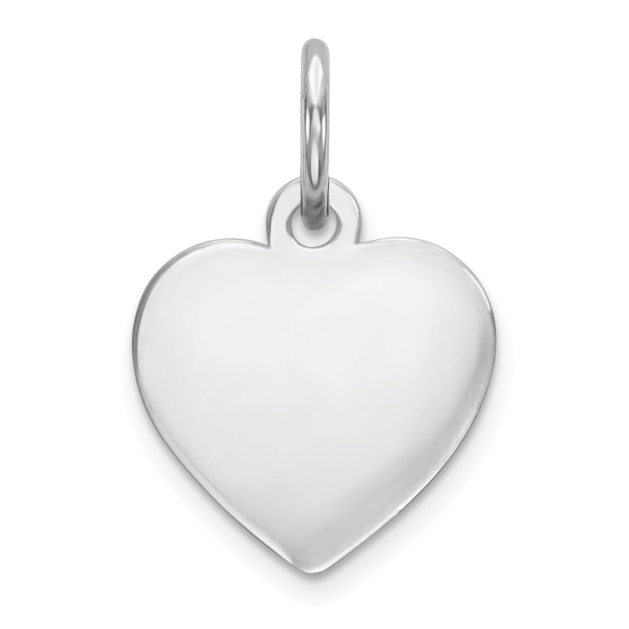 Engravable Heart Polished Front Back Disc Charm Sterling Silver QM389/27P, MPN: QM389/27P, 88677404…