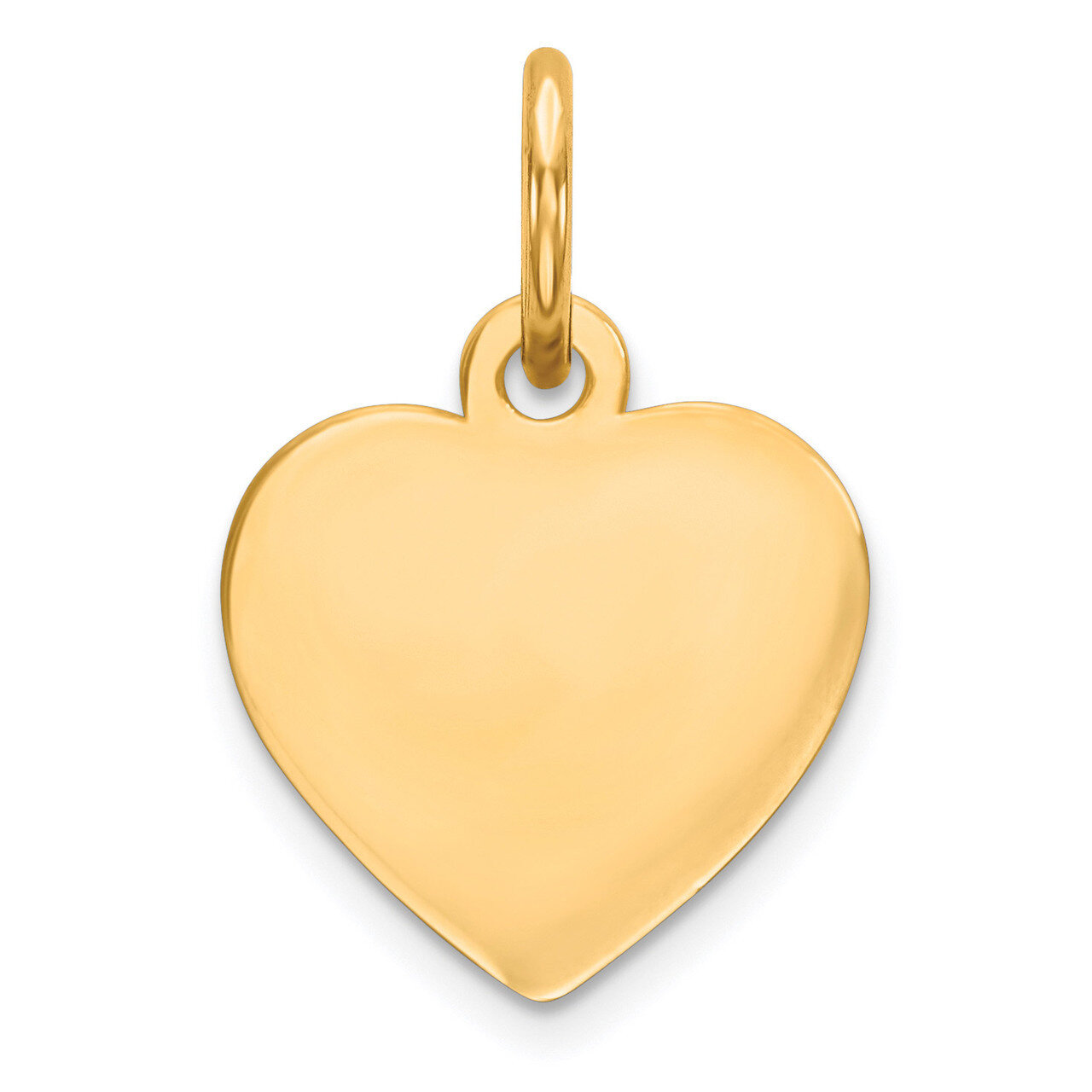 Engravable Heart Polished Disc Charm Sterling Silver Gold-plated QM389G/18, MPN: QM389G/18, 8839579…