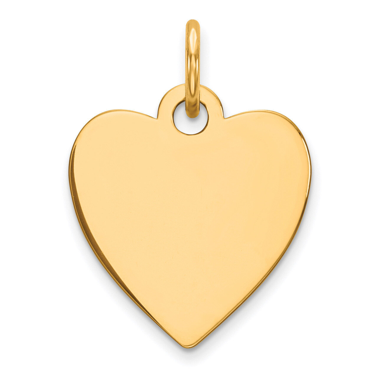 Engravable Heart Polished Disc Charm Sterling Silver Gold-plated QM390G/35, MPN: QM390G/35,