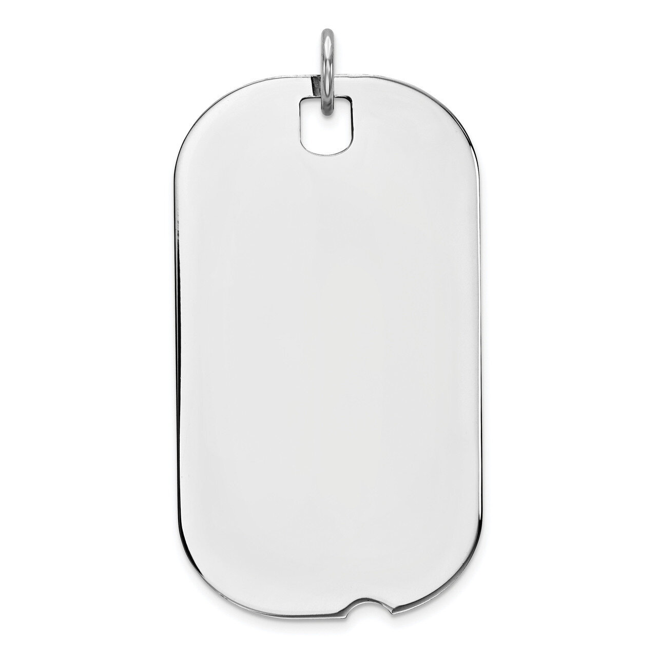 Engravable Dog Tag Polished Front Back Disc Charm Sterling Silver QM443/27P, MPN: QM443/27P, 883957…