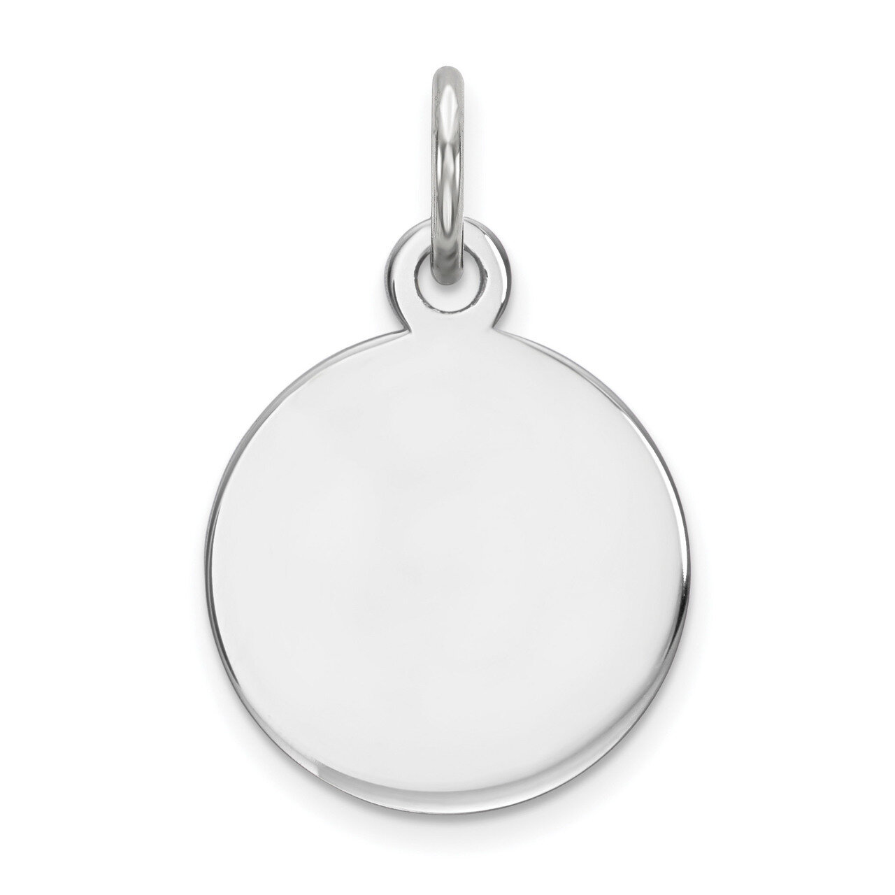 Engravable Round Polished Front Back Disc Charm Sterling Silver QM497/18P, MPN: QM497/18P, 88677411…