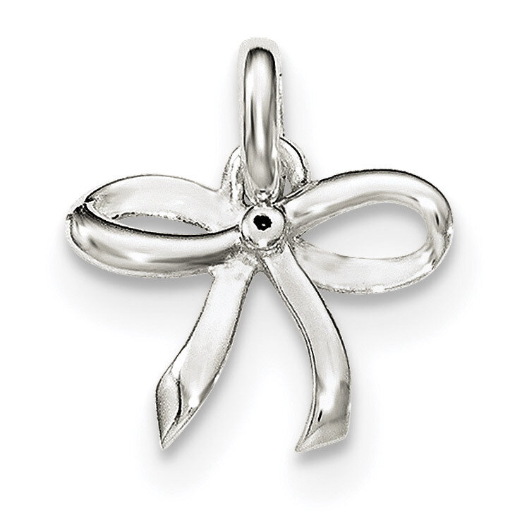 Diamond Bow Pendant Sterling Silver Polished QP4328, MPN: QP4328,