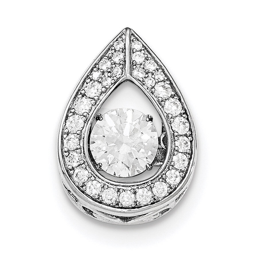 Vibrant Swarovski Zircon &amp; CZ Diamond Pendant Sterling Silver Platinum-plated QP4358, MPN: QP4358, …