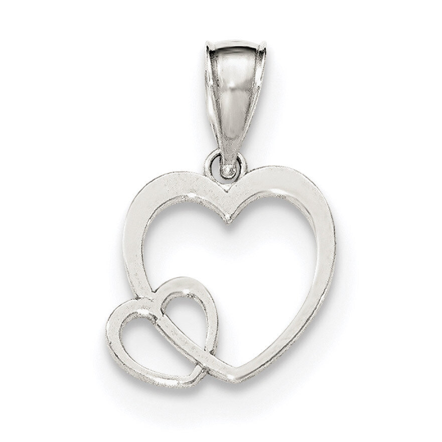 Hearts Pendant Sterling Silver Polished QP4427