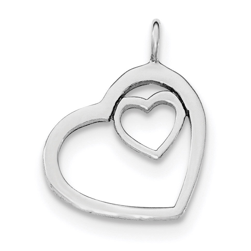 Heart Pendant Sterling Silver Rhodium-plated QP4428