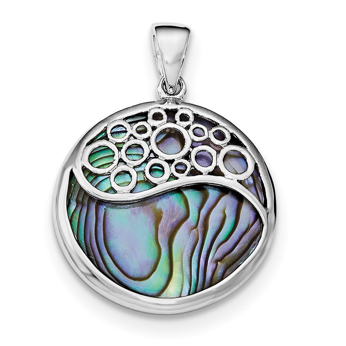 Abalone Pendant Sterling Silver Rhodium-plated QP4506, MPN: QP4506,
