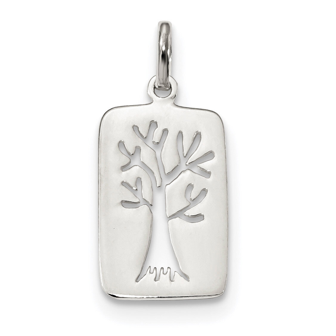Tree Cut-out Charm Sterling Silver Rhodium-plated Polished QP4902, MPN: QP4902, 886774092294