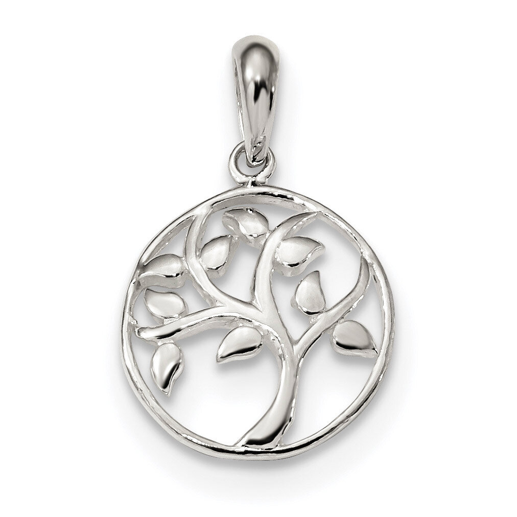 Tree Pendant Sterling Silver Polished QP4910