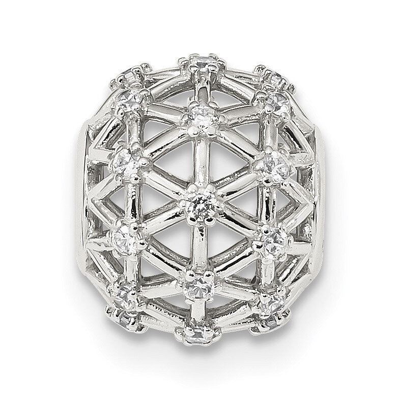 CZ Diamond Slide Pendant Sterling Silver QP4956, MPN: QP4956, 886774036557