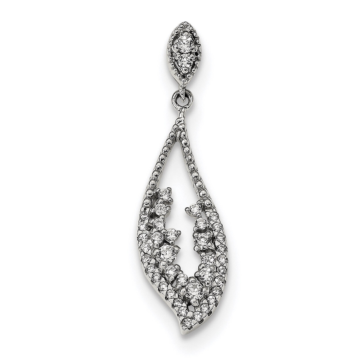 CZ Diamond Slide Pendant Sterling Silver QP4967, MPN: QP4967,