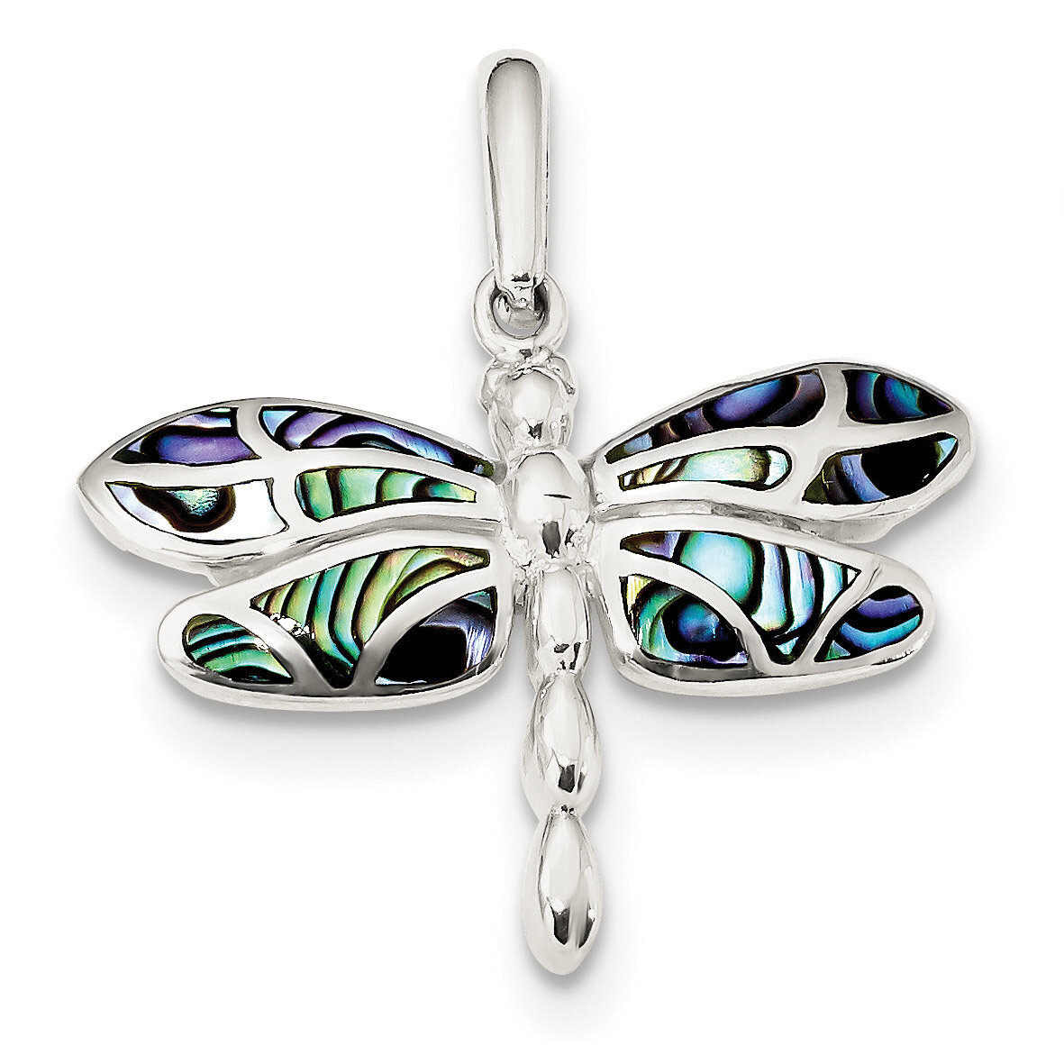 Abalone Dragonfly Pendant Sterling Silver QP5015, MPN: QP5015, 886774124865
