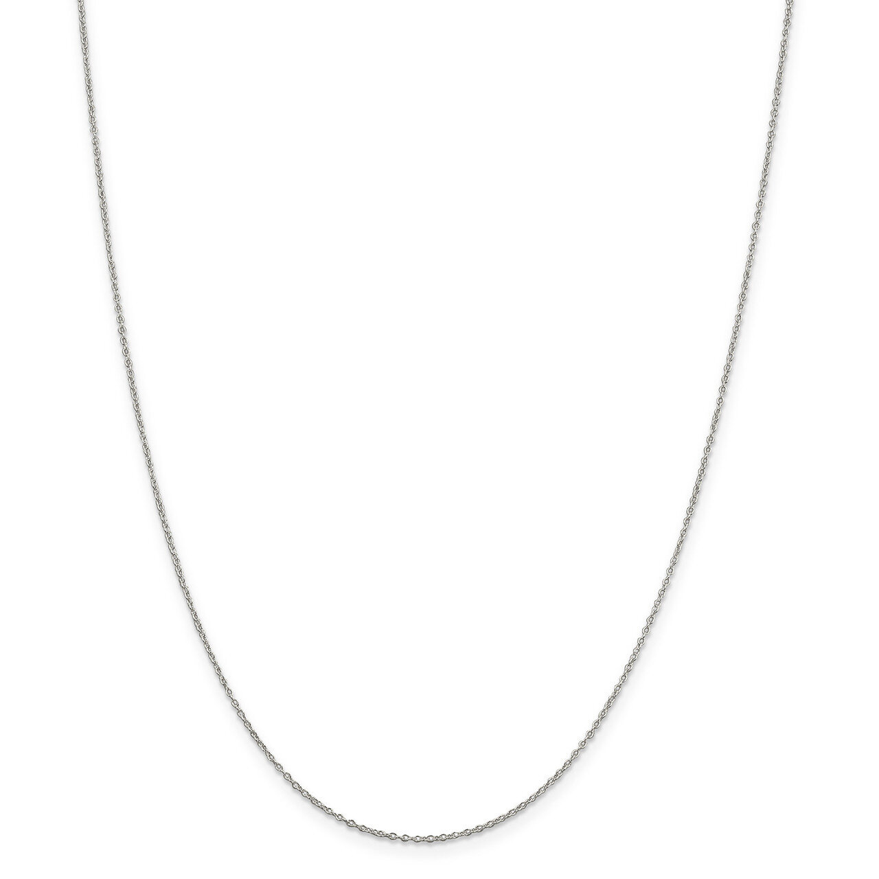 16 Inch 0.5mm Rolo Chain Sterling Silver Rhodium-plated QPE45R-16