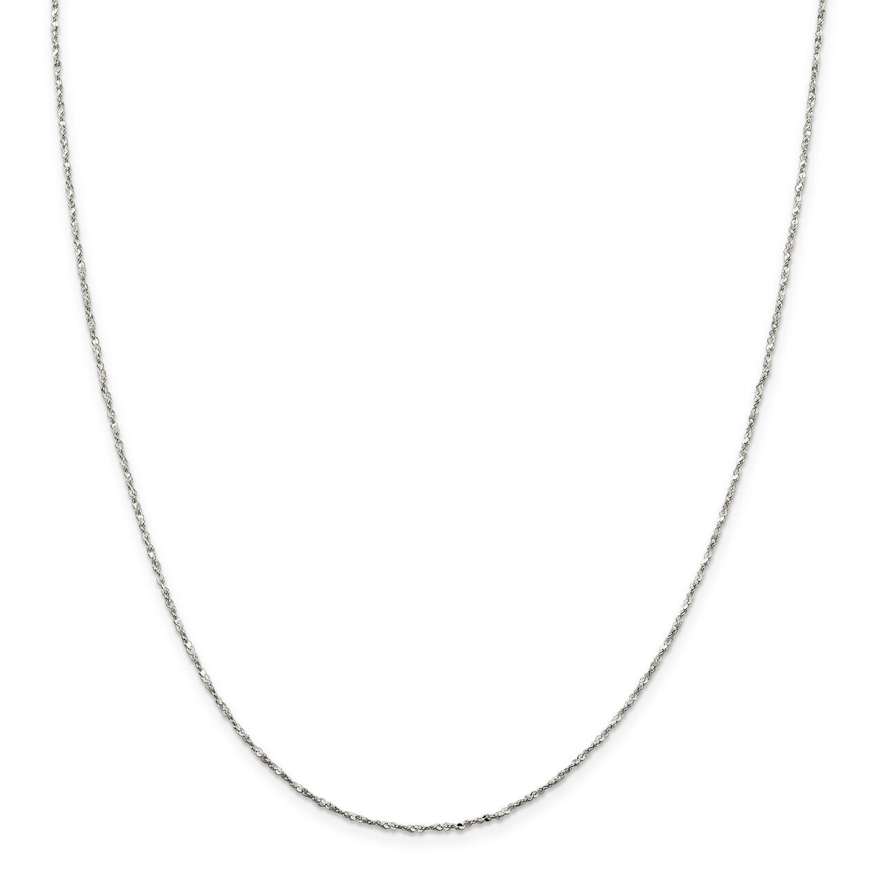 20 Inch 1mm Twisted Serpentine Chain Sterling Silver QPE70-20, MPN: QPE70-20, 886774421261