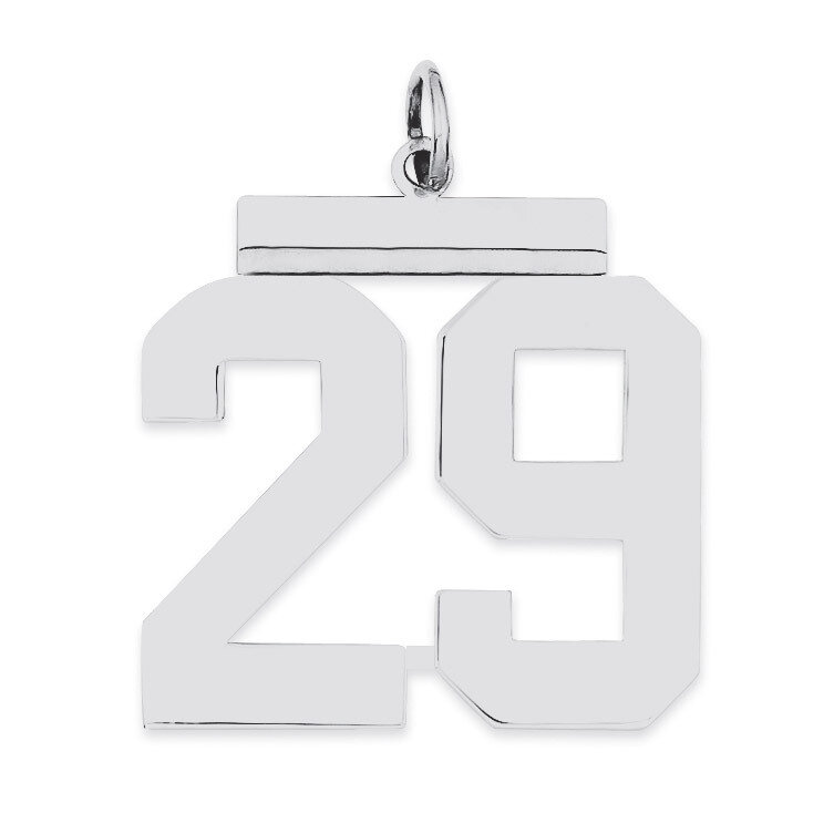 Charm Number 29 Polished Sterling Silver Large QPL29, MPN: QPL29, 191101280801