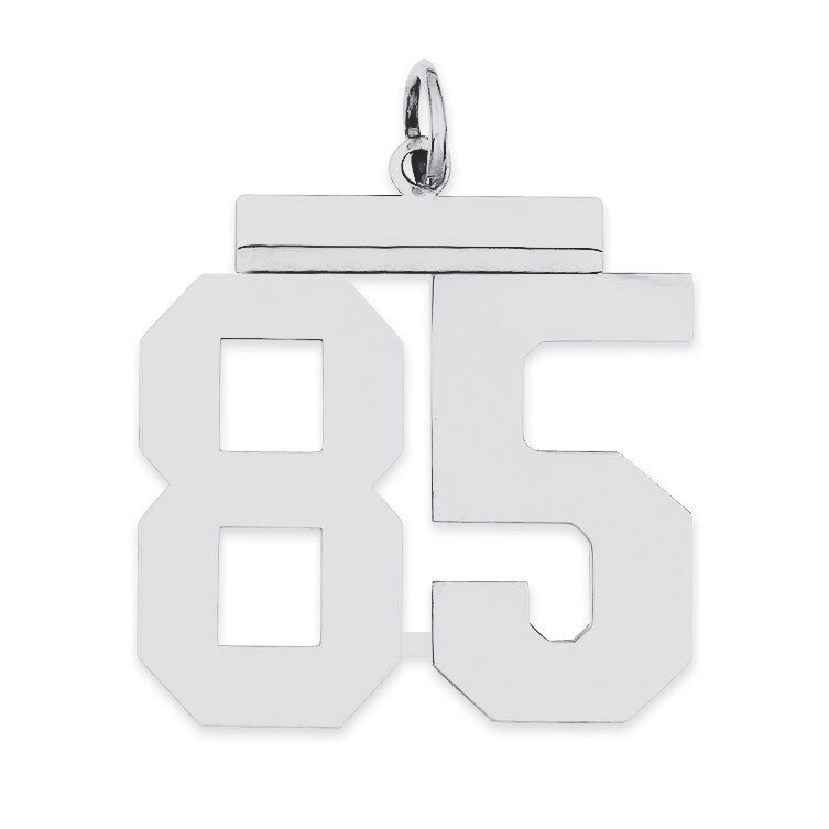 Charm Number 85 Polished Sterling Silver Large QPL85, MPN: QPL85, 191101281358