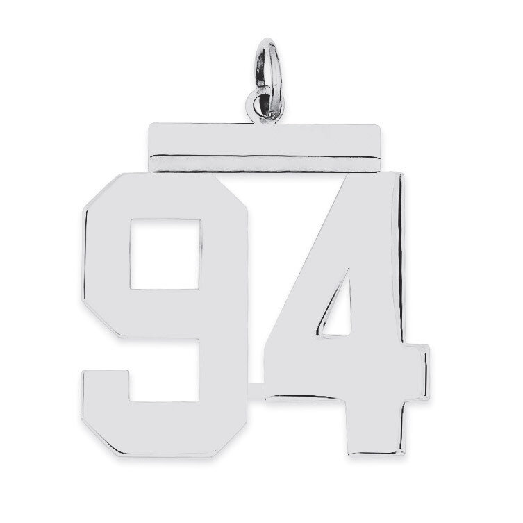 Charm Number 94 Polished Sterling Silver Large QPL94, MPN: QPL94, 191101281440