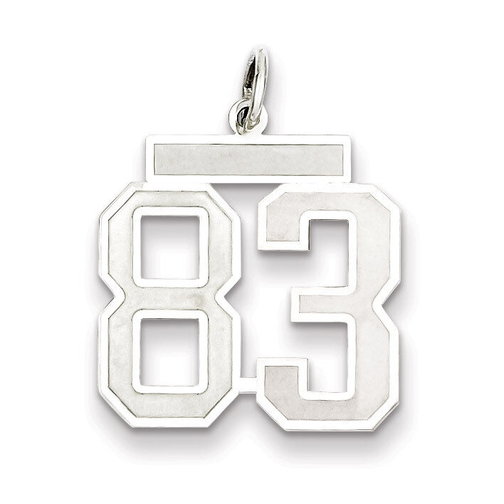 Pendant Number 83 Satin Sterling Silver Medium QPM83, MPN: QPM83, 883957127606