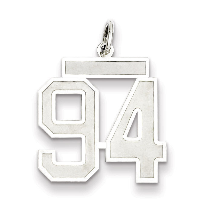 Pendant Number 94 Satin Sterling Silver Medium QPM94, MPN: QPM94, 883957127729