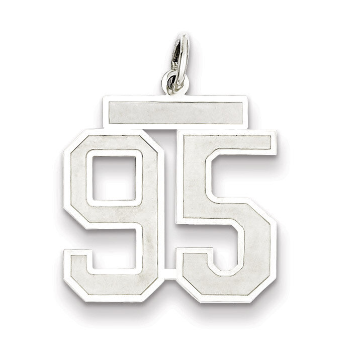 Pendant Number 95 Satin Sterling Silver Medium QPM95, MPN: QPM95, 883957128191
