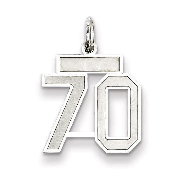Charm Number 70 Satin Sterling Silver Small QPS70, MPN: QPS70, 191101282980
