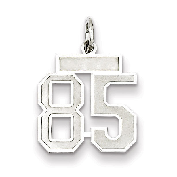 Charm Number 85 Satin Sterling Silver Small QPS85, MPN: QPS85, 191101283130