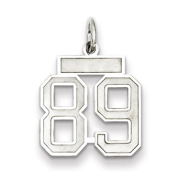 Charm Number 89 Satin Sterling Silver Small QPS89, MPN: QPS89, 191101283178