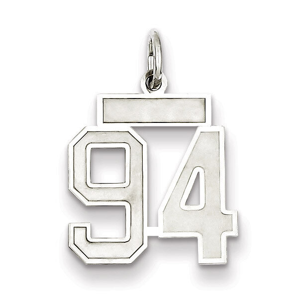 Charm Number 94 Satin Sterling Silver Small QPS94, MPN: QPS94, 191101283222