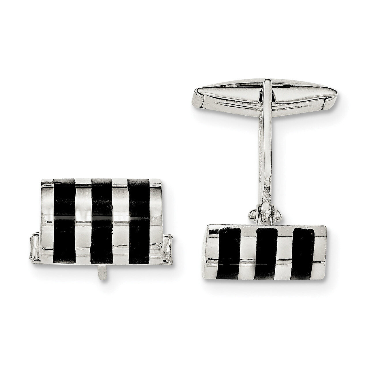 Onyx Cufflinks Sterling Silver QQ576, MPN: QQ576,