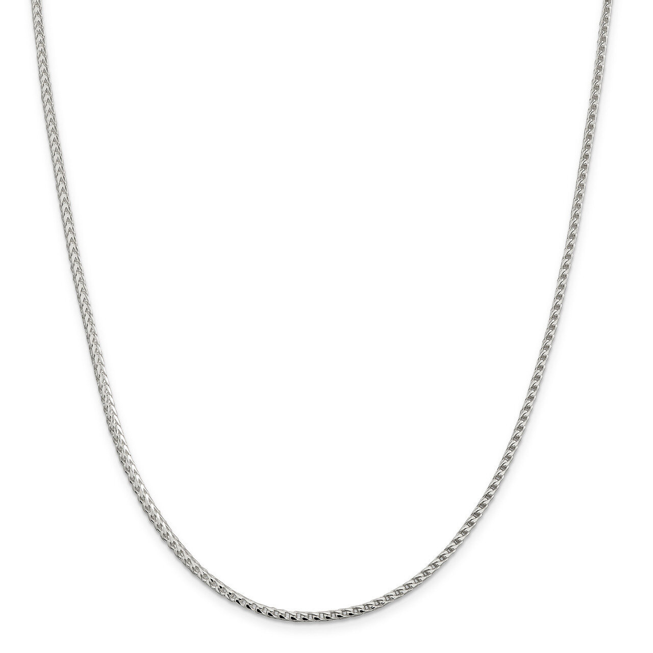 2.55mm Diamond-cut Square Franco Necklace 20 Inch Sterling Silver QQF080-20, MPN: QQF080-20, 883957…