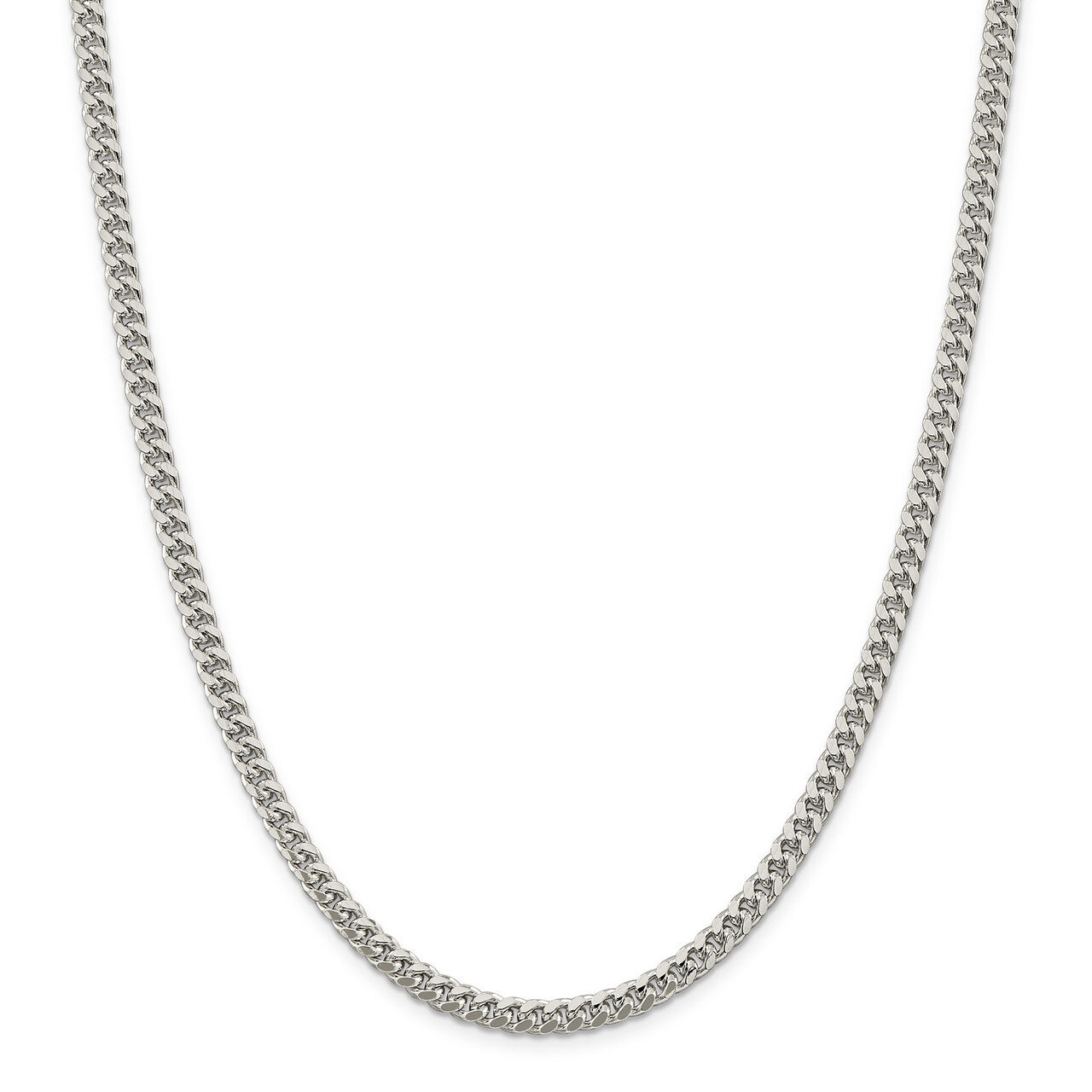 22 Inch 5mm Domed Curb Chain Sterling Silver QRC150-22, MPN: QRC150-22, 883957952598