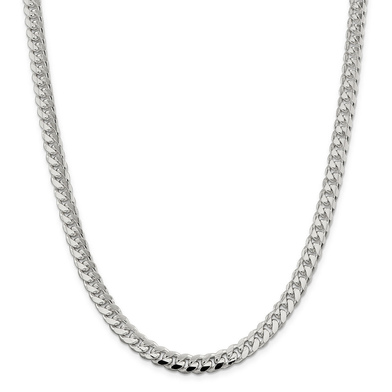 18 Inch 7.35mm Domed Curb Chain Sterling Silver QRC220-18, MPN: QRC220-18, 883957851549