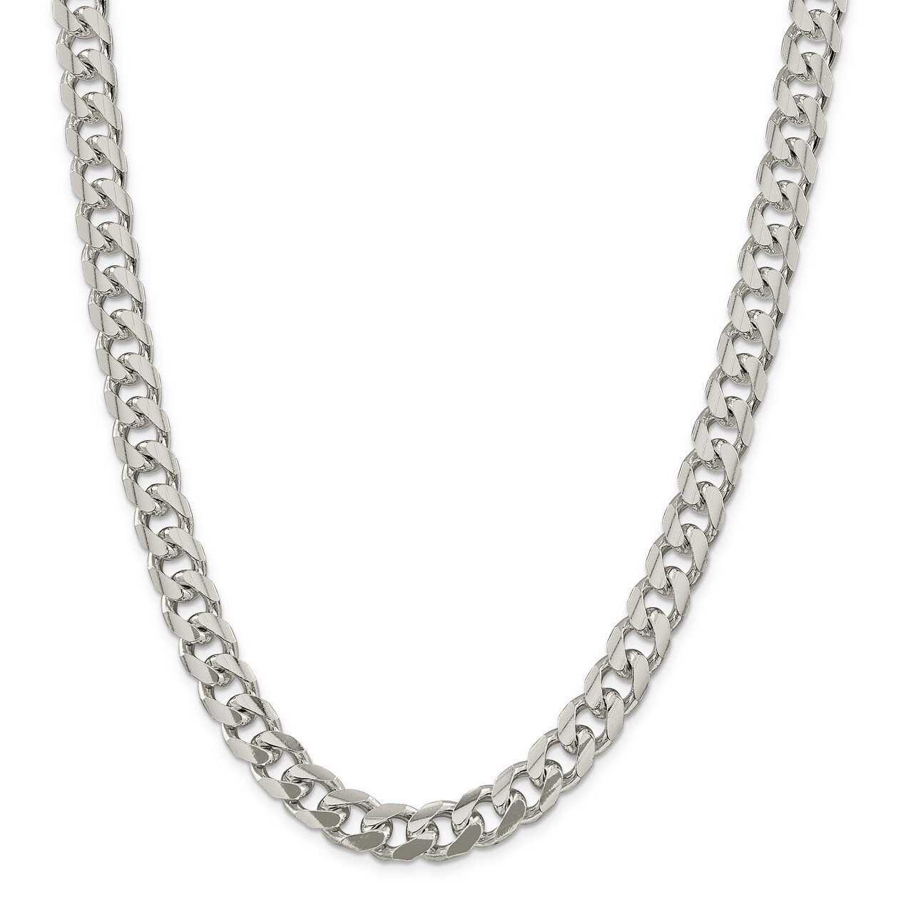 26 Inch 10.5mm Domed Curb Chain Sterling Silver QRC300-26, MPN: QRC300-26, 883957851563