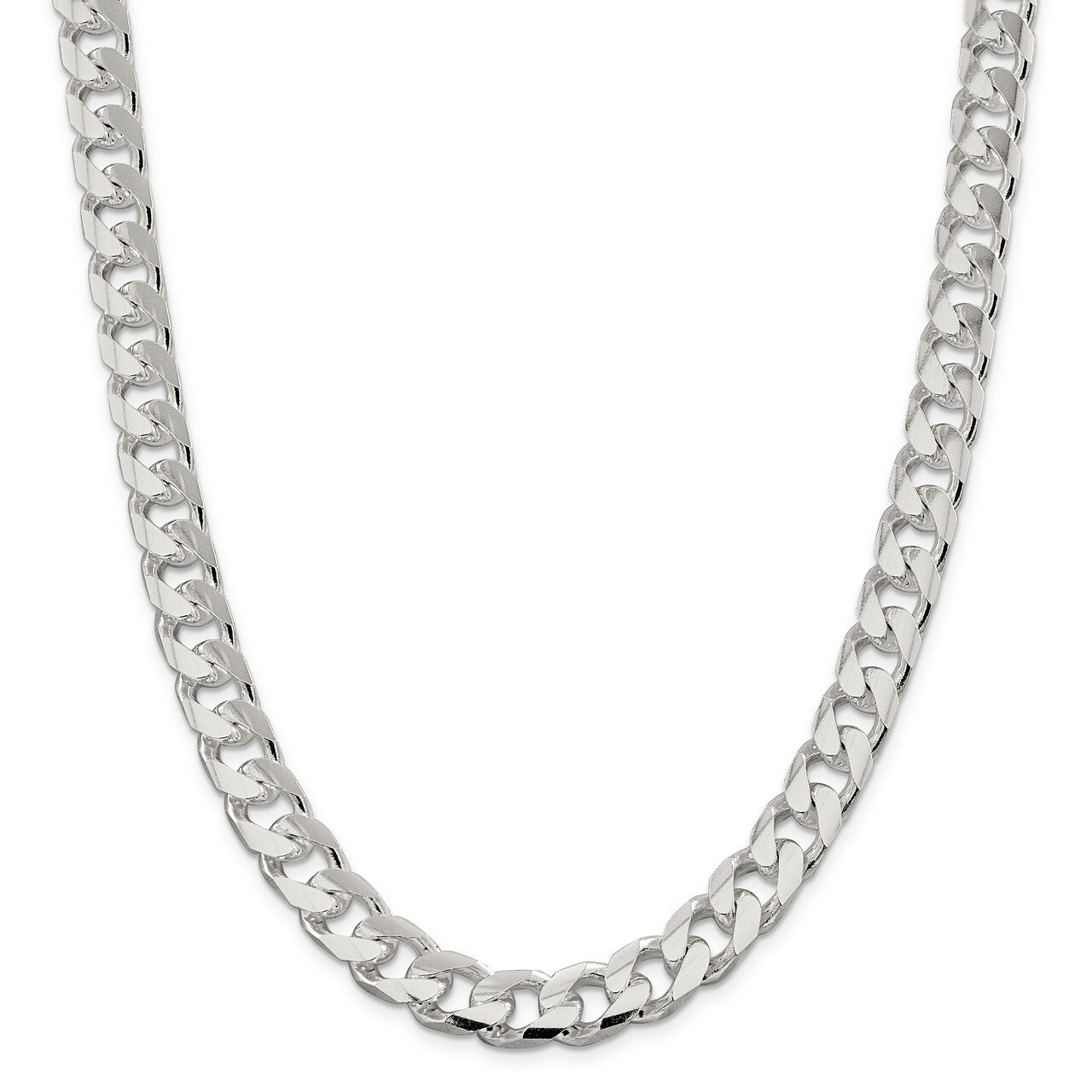26 Inch 11.0mm Domed Curb Chain Sterling Silver QRC350-26, MPN: QRC350-26, 883957750019