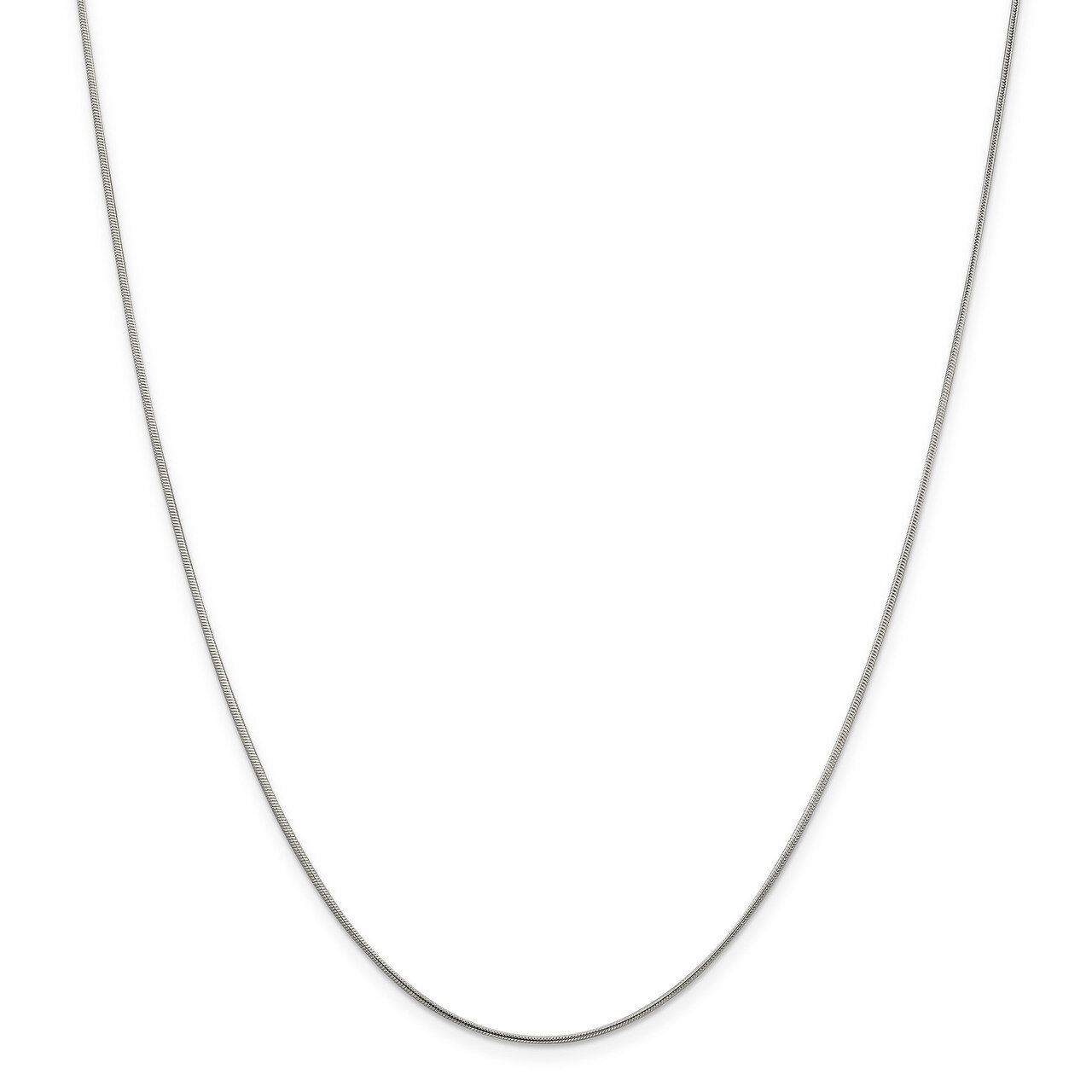 20 Inch 1mm Round Snake Chain Sterling Silver Rhodium-plated QSN030R-20, MPN: QSN030R-20, 886774114…
