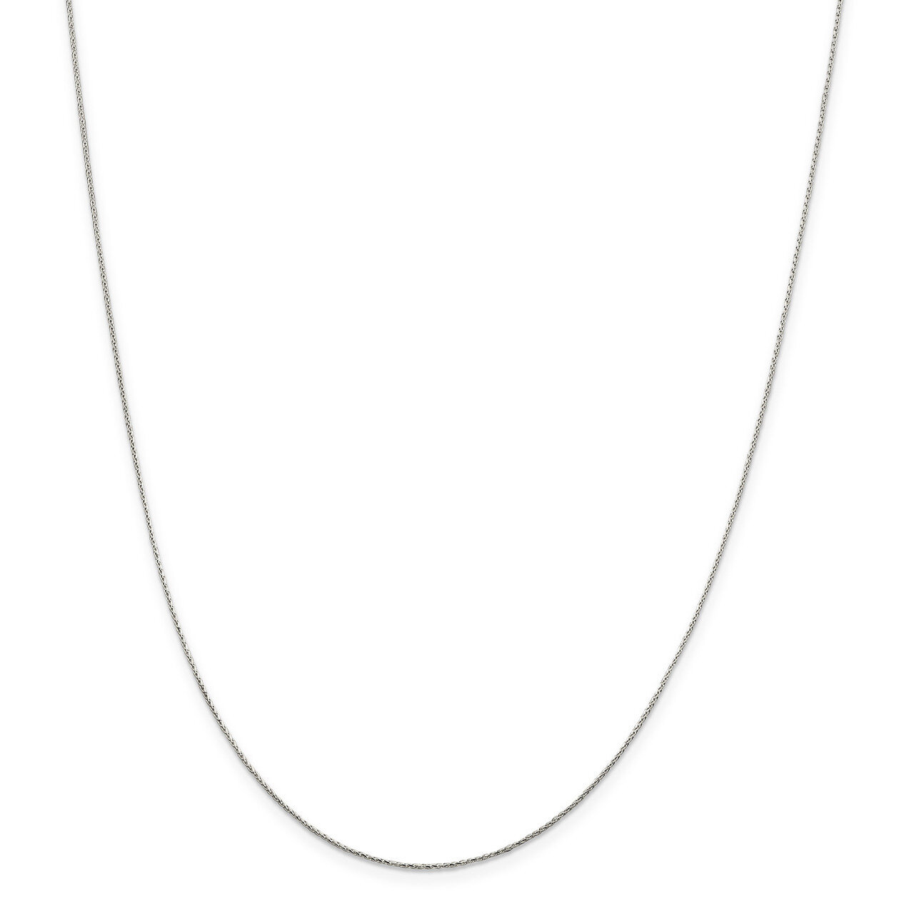 .85mm Diamond-cut Round Spiga Necklace 24 Inch Sterling Silver QSR025-24, MPN: QSR025-24, 191101394…