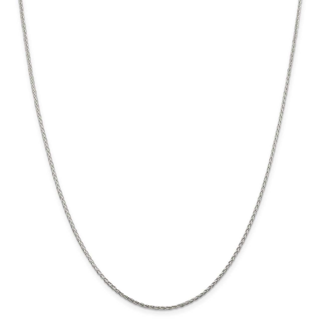 24 Inch 1.5mm Diamond-cut Round Spiga Chain Sterling Silver QSR040-24, MPN: QSR040-24, 886774034256