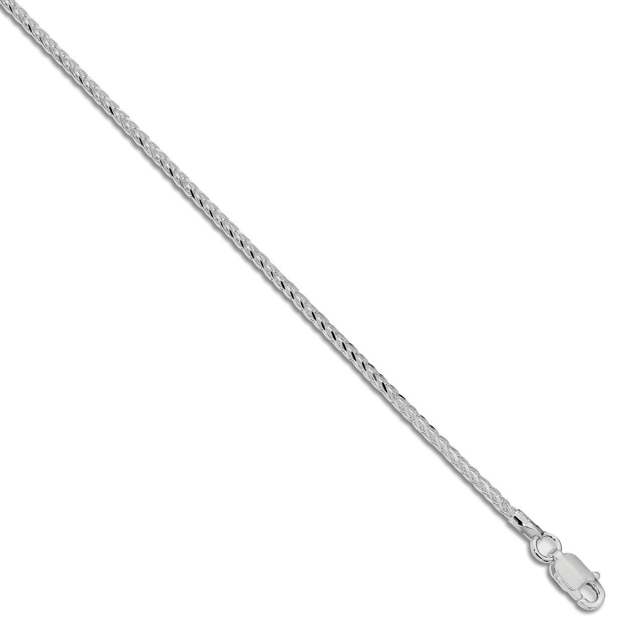 8 Inch 1.5mm Diamond-cut Round Spiga Chain Sterling Silver QSR040-8, MPN: QSR040-8, 883957902913