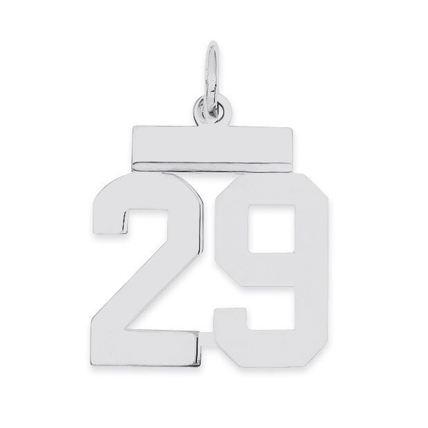 Pendant Number 29 Polished Sterling Silver Small QSS29, MPN: QSS29, 883957101194