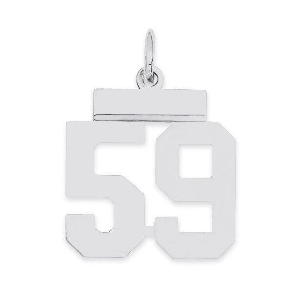 Pendant Number 59 Polished Sterling Silver Small QSS59, MPN: QSS59, 883957101521