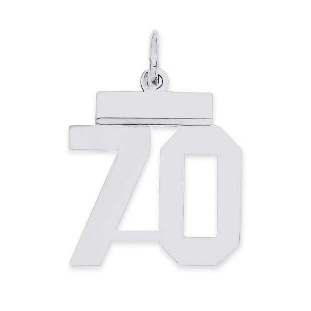 Pendant Number 70 Polished Sterling Silver Small QSS70, MPN: QSS70, 883957101651