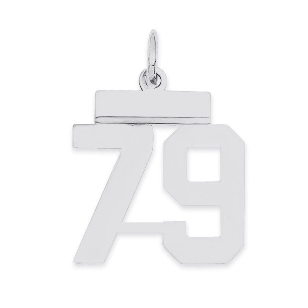 Pendant Number 79 Polished Sterling Silver Small QSS79, MPN: QSS79, 883957102221