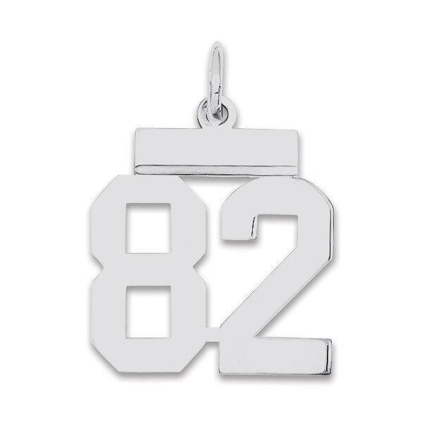 Pendant Number 82 Polished Sterling Silver Small QSS82, MPN: QSS82, 883957102269