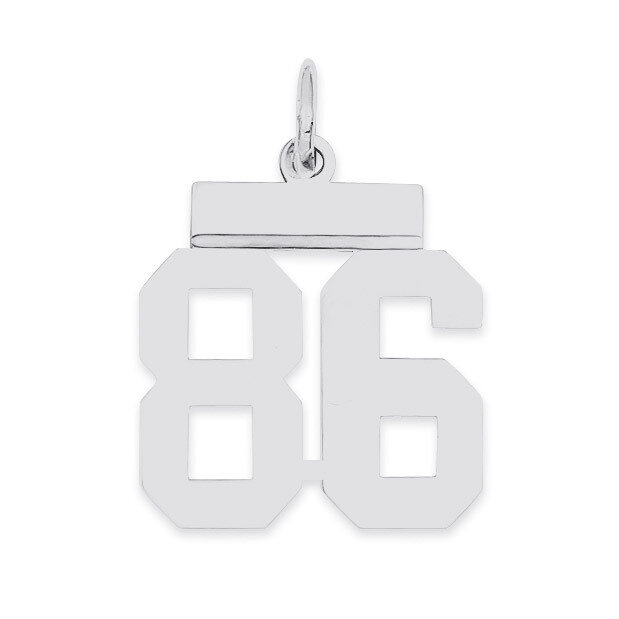 Pendant Number 86 Polished Sterling Silver Small QSS86, MPN: QSS86, 883957102306