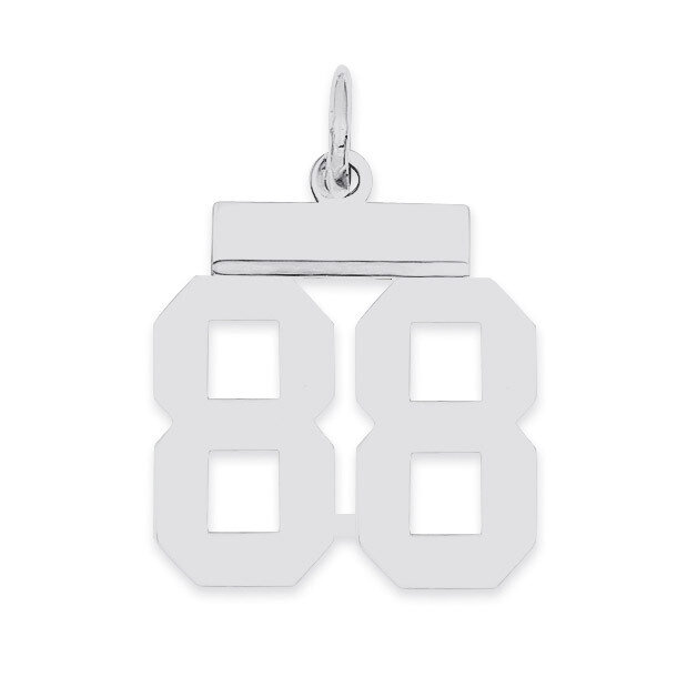 Pendant Number 88 Polished Sterling Silver Small QSS88, MPN: QSS88, 883957102320